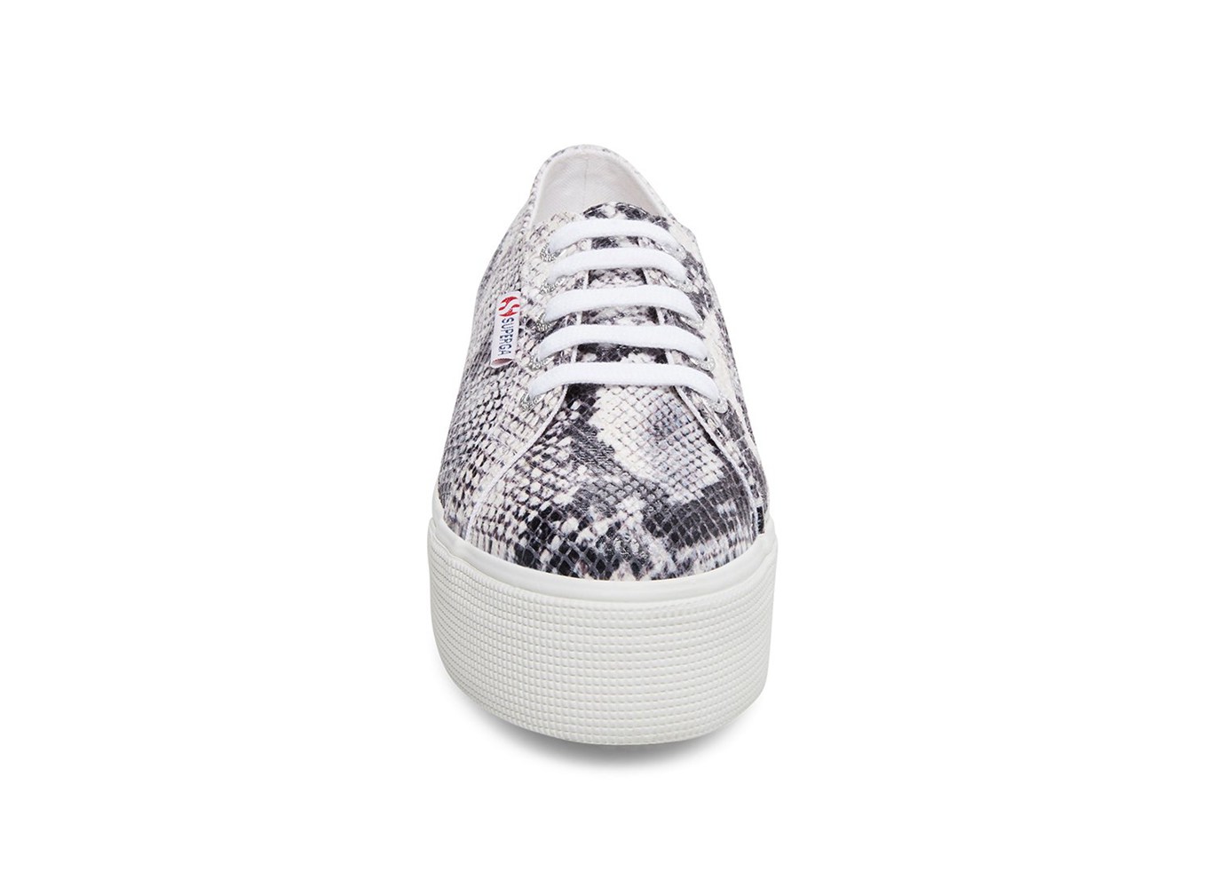 Platform Feminino Pretas/Branco/Serpentine - Superga 2790 Pufanw - POZJG-2497